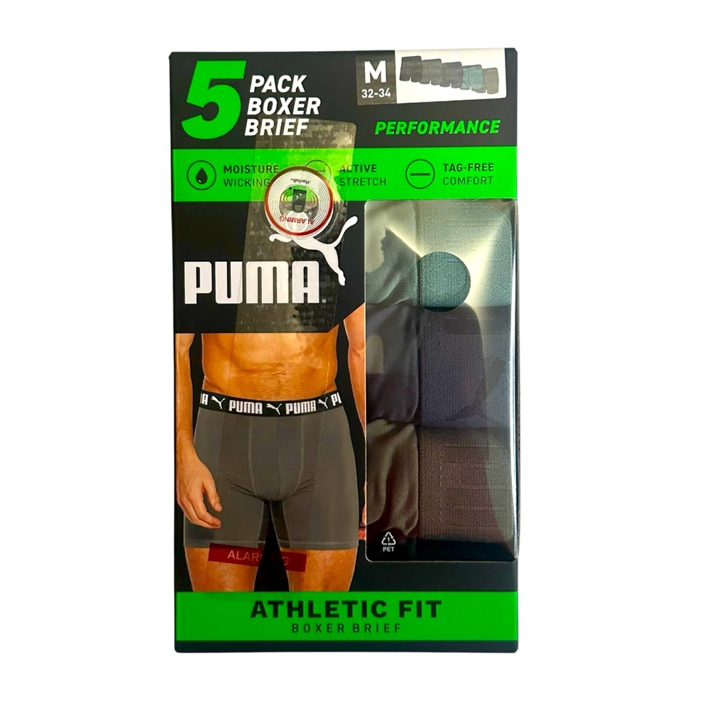 Puma Men's Boxer Briefs - 5 Pack size Medium